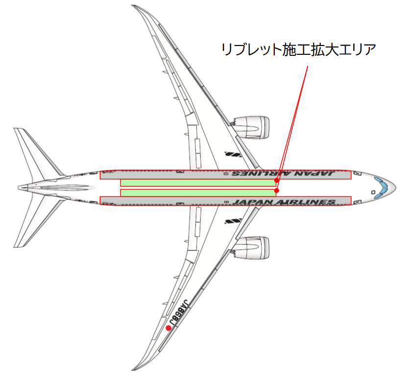 ZIPAIR機材へのリブレット形状塗膜を初施工｜プレスリリース｜JAL企業